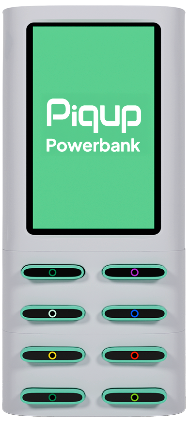Piqup Kiralanabilir Powerbank Şarj İstasyonu - iF Design Award Ödüllü Tasarım
